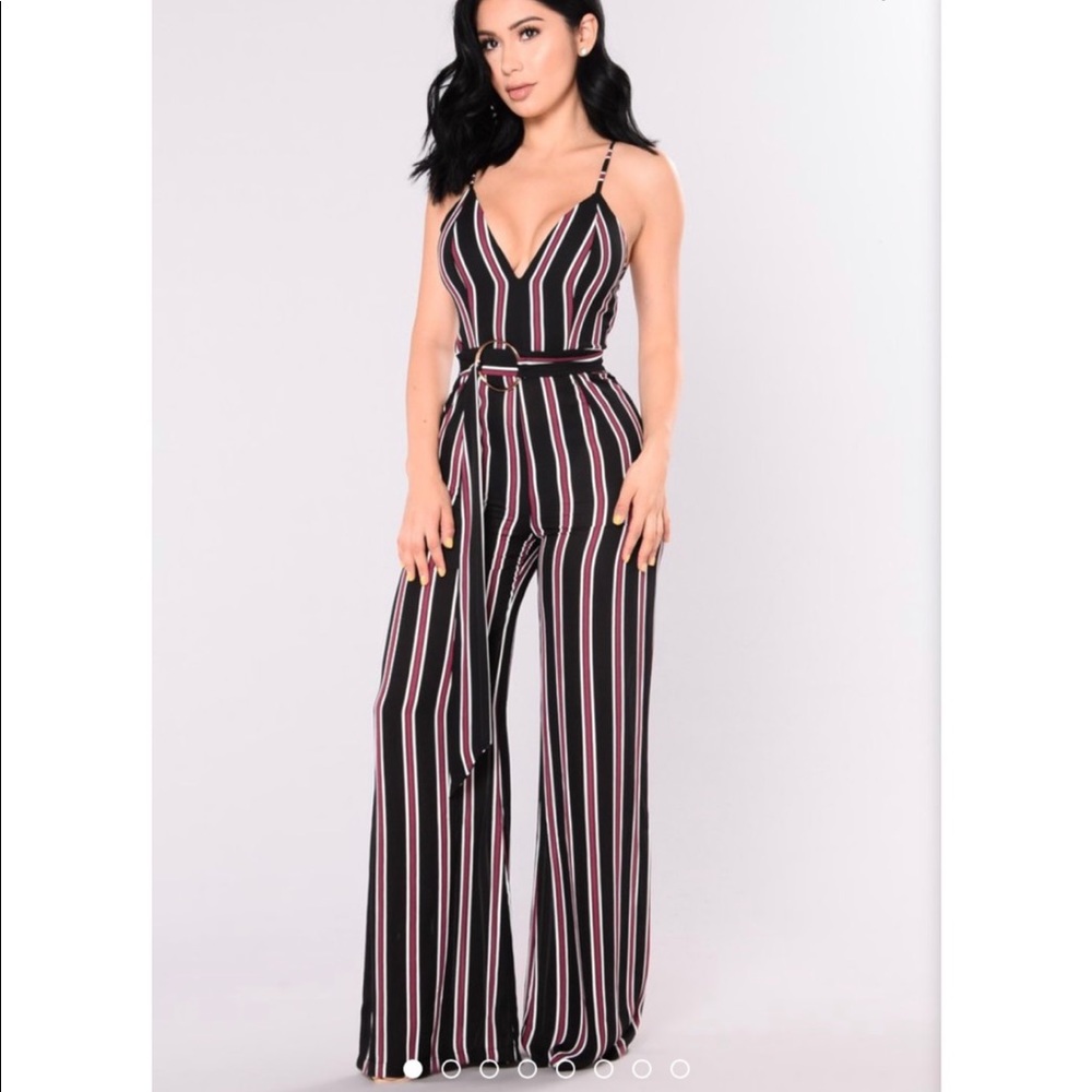 Porter Jumpsuit - Black/Wine - Picture 1 of 2